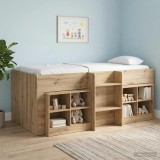 Cumpara ieftin Cadru de Pat Inalt pentru Copii Stejar Artizanal 90 x 190 cm