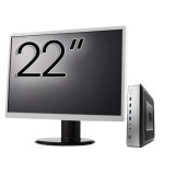 Pachet PC Second Hand HP T730 Thin Client, AMD RX-427BB 2.70-3.60GHz, 8GB DDR3, 32GB SSD Flash + Monitor 22&amp;quot; NewTechnology Media