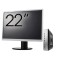 Pachet PC Second Hand HP T730 Thin Client, AMD RX-427BB 2.70-3.60GHz, 8GB DDR3, 32GB SSD Flash + Monitor 22&amp;quot; NewTechnology Media
