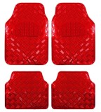 Covorase Auto Universale, model Diamond, culoare Crom Rosu