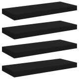 Cumpara ieftin Rafturi de perete, 4 buc., negru, 60 x 23,5 x 3,8 cm, MDF
