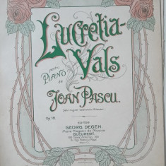 Lucretia, vals pentru pian - Ioan Pascu partitura