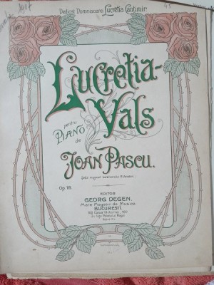 Lucretia, vals pentru pian - Ioan Pascu partitura foto