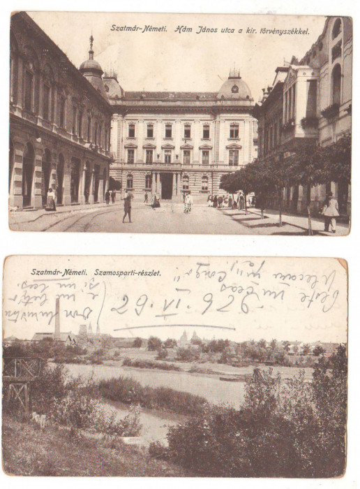 SV * SATU MARE Lot 2 x 2 CARTI POSTALE 1925 / 1926