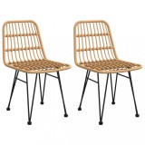 Cumpara ieftin Scaune de gradina, 2 buc., 48x62x84 cm, ratan PE