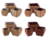 Cumpara ieftin Set 12 ghivece flori 18 x 18 x 19, 24,5 x 24,5 x 22, 31 x 31 x 25 cm