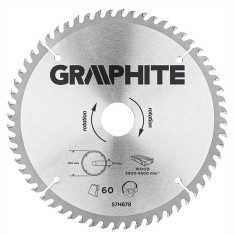 Panza ferastrau circular 60 dinti varfuri HM 200x30mm GRAPHITE 57H678 HardWork ToolsRange