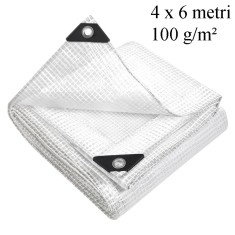 Prelata acoperire, impermeabila, 4x6 m, 100 g/mp, inele otel 12 mm, rezistenta la inghet