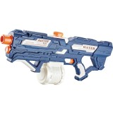 Pistol cu Apa pentru Copii, Rezervor 600ml, Flippy, 14ani+, cu baterie 1500mAh, Electric Burst, Albastru/Alb, 1000ML