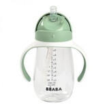 Cana cu pai din Tritan Beaba 300 ml Sage Green