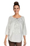 Bluza dama RFN 2 alb crystal , marimea 2XL, Casual, Bumbac