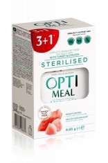 Optimeal Hrana umeda pisici sterilizate - curcan si pui in sos, set 3+1, 4 0,085kg
