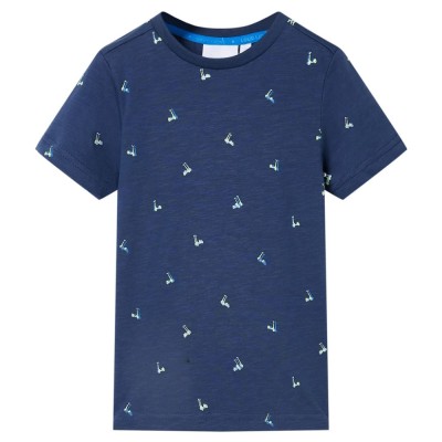 Tricou pentru copii, albastru &amp;icirc;nchis, 128 11952 foto