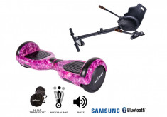 PACHET PROMO Smart Balance?: Hoverboard Regular Galaxy Pink + Hoverseat, roti 6.5 inch Bluetooth, baterie Samsung, Boxe incorporate, AutoBalans, Ge foto