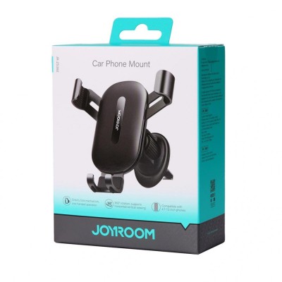 Suport auto Joyroom JR-ZS392 pentru telefon, prindere gravitationala, negru, aluminiu foto