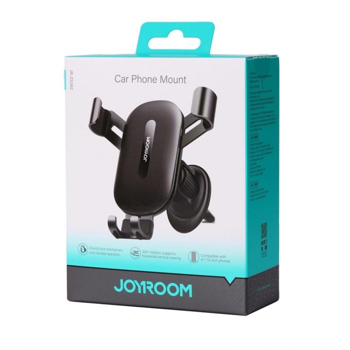 Suport auto Joyroom JR-ZS392 pentru telefon, prindere gravitationala, negru, aluminiu