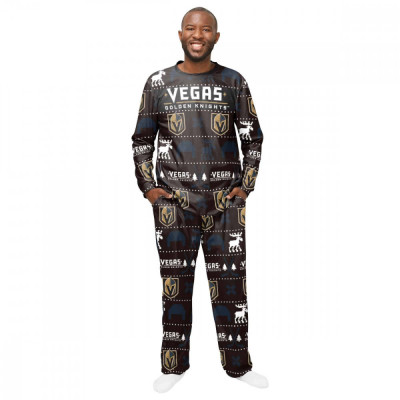 Vegas Golden Knights pijamale de bărbați Ugly Holiday Pajamas NHL - XXL foto