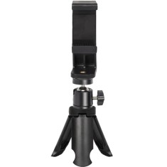 Set mini trepied ABS cu cap cu bila rotativ 360 si suport telefon reglabil 5.5, 8 cm, montura 1 4 inch, negru