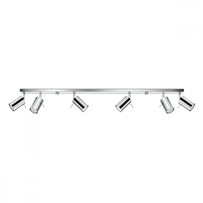Lustră De Tavan Ring Crom Oțel 6 Becuri Tub Modern De Interior