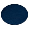 Covor modern de spălat POSH cerc shaggy albastru inchis, antiderapant, gros, cerc 100 cm