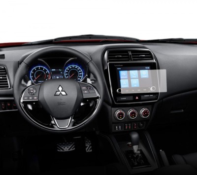 Folie Protectie Navigatie Mitsubishi ASX 2019-2023, Duragon, protectie Display Navigatie, silicon Transparent, Anti-zgarieturi, kit instalare foto