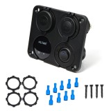 Cumpara ieftin Panou universal de incarcare cu voltmetru, porturi USB si priza bricheta - 12V-24V