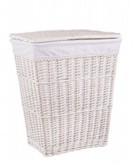 Cos rufe alb din rattan Licia 45x34x52h foto