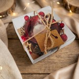 Cumpara ieftin Aranjament decorativ Noel cu lumanare, 8 8 cm