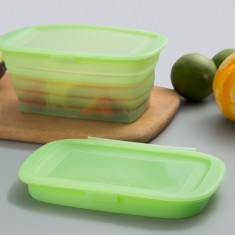 Caserola din silicon pliabila, Flippy, 1L, Verde foto