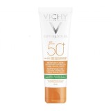 Vichy Capital Soleil &Icirc;ngrijire matifiantă 3 &icirc;n 1 pentru controlul strălucirii zilnice SPF50+ 50 ml