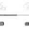 Amortizor capota spate, echilibror haion Honda Civic (FB) COMBI, 2013-08.2017, Stanga = Dreapta, Lungime, Cursa, Forta: 594 mm, 243.50 mm, 480N, 7482