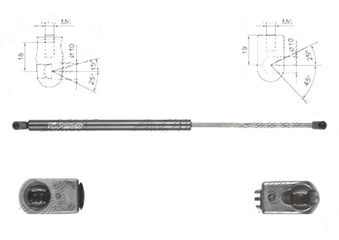 Amortizor capota spate, echilibror haion Honda Civic (FB) COMBI, 2013-08.2017, Stanga = Dreapta, Lungime, Cursa, Forta: 594 mm, 243.50 mm, 480N, 7482
