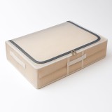 Cutie depozitare sub pat, 80x47x18 cm, transparenta, cu manere si fermoar, organizator haine, lenjerii sau incaltaminte