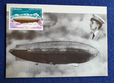 Aviatie - ARIPI ROMANESTI - CP ZEPPELIN Dirijabilul ITALIA a survolat Polul Nord foto