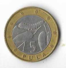 Moneda 5 pula 2007 - Botswana foto