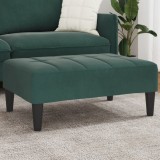 VidaXL Taburet, verde &icirc;nchis, 77x55x31 cm, catifea