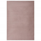 Cumpara ieftin Covor, roz &icirc;nvechit, 200x300 cm, blană ecologică de iepure