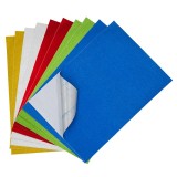 Hartie autocolanta A4 cu sclipici, 150 g mp, 5 culori, set 10 coli
