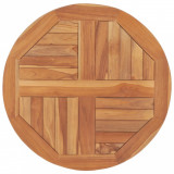 Blat de masa, 60 cm, lemn masiv de tec, rotund, 2,5 cm GartenMobel Dekor, vidaXL