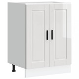 Dulap baza de bucatarie &bdquo;Porto&rdquo; din lemn prelucrat alb lucios