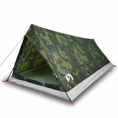 Cort camping pentru 2 persoane, camuflaj, impermeabil foto