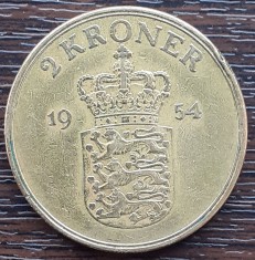 (M1884) MONEDA DANEMARCA - 2 KRONER 1954. FREDERIK IX