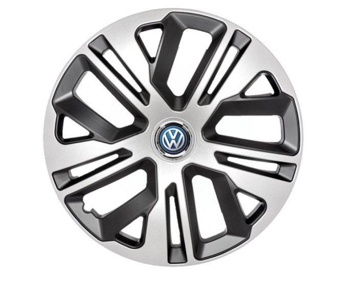 Set 4 capace roti 16`` Raven Gri-Negru, Compatibile cu Volkswagen