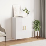 vidaXL Servantă, alb extralucios, 69,5x34x90 cm, lemn compozit