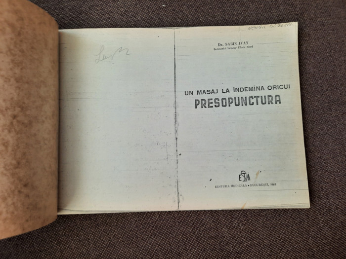 Presopunctura-un masaj la indemana oricui-Sabin Ivan XEROX RF24/1