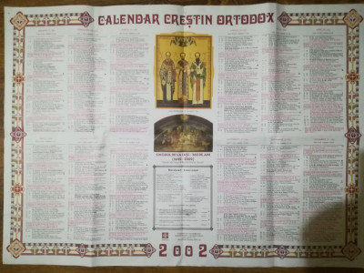 Calendar creștin ortodox 2002 / 360 ani de la Sinodul de la Iasi / Trei Ierarhi foto