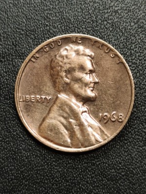 B 11 Moneda 1 Cent SUA 1968 foto