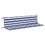 Cumpara ieftin Perne banca, 2 buc, dungi albastre si albe, 200x50x7 cm, textil