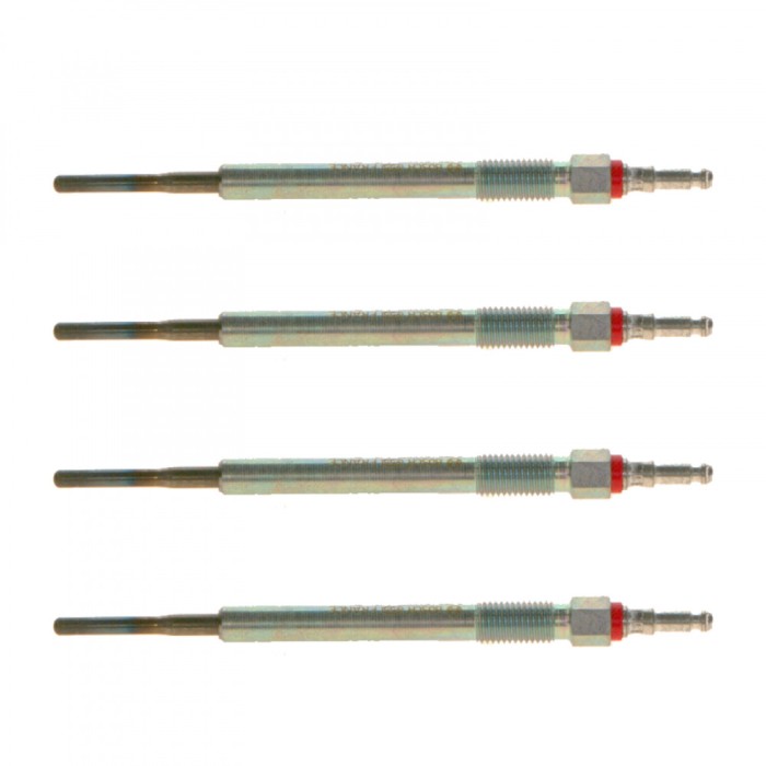 Set 4 bujii incandescente Bosch pentru Audi A3, A4 B7, A6 C6, Seat Altea, Leon, Toledo, Skoda Octavia, Superb, Golf V, Passat B6, Touran, Jetta