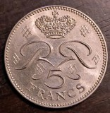 Moneda Monaco - 5 Francs 1982, Europa